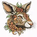 pagan hare tattoo design idea