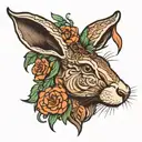pagan hare tattoo design idea