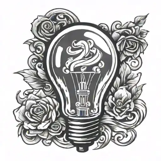 light bulb turbo  tattoo design idea