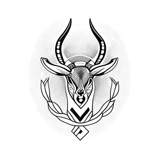 springbok tattoo design idea