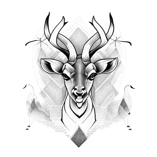 springbok tattoo design idea