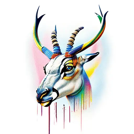 springbok tattoo design idea