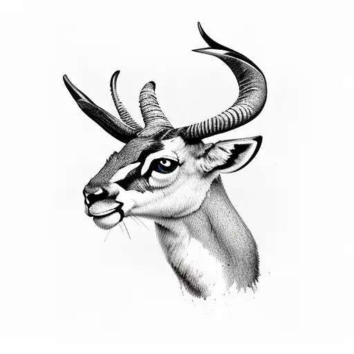 springbok tattoo design idea