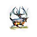 springbok tattoo design idea