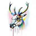 springbok tattoo design idea