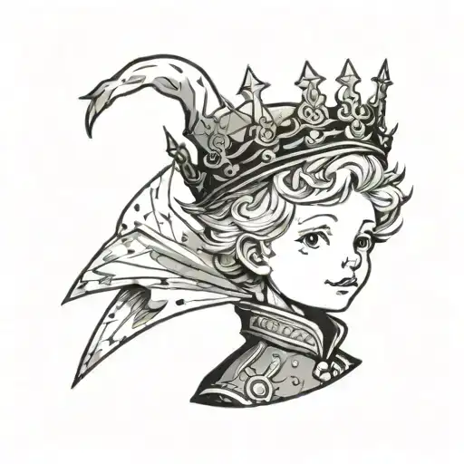 Little prince character tattoo design idea