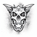 Dragon Skull tattoo design idea