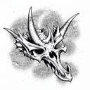 Dragon Skull tattoo design idea