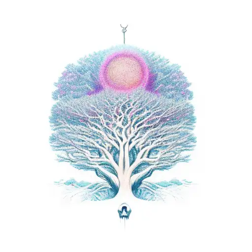 the tree of the knowledge of good and evil  tattoo design idea