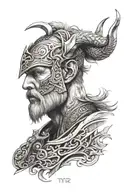 tyr Norse god tattoo design idea
