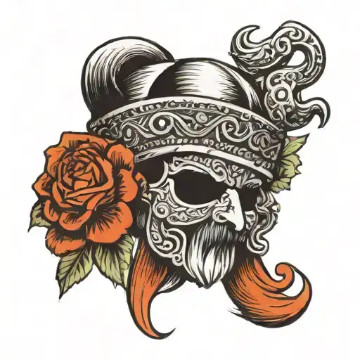 viking crown (no face) tattoo design idea