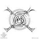 bow and arrow tattoo design idea