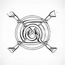 bow and arrow tattoo design idea