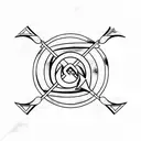 bow and arrow tattoo design idea