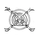 bow and arrow tattoo design idea