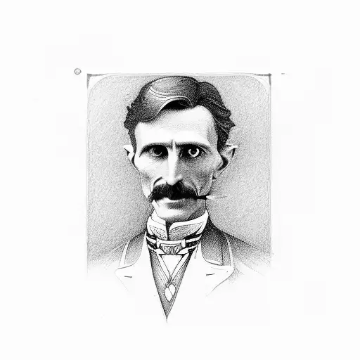 nikola tesla tattoo design idea