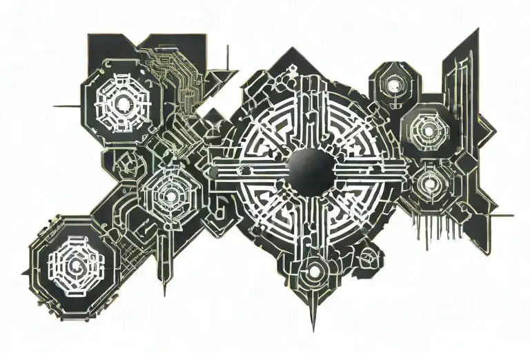 Heaven gates tattoo design idea