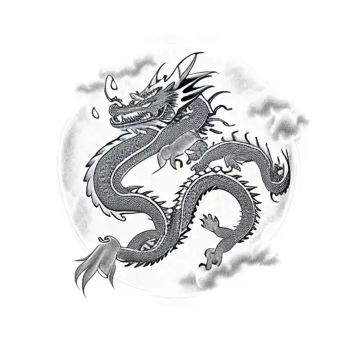 dragon chino tattoo design idea