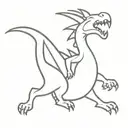 dragon chasing  rabbit tattoo design idea