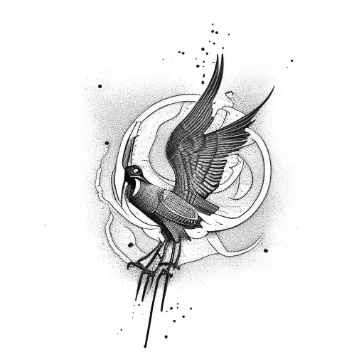 magpie tattoo design idea