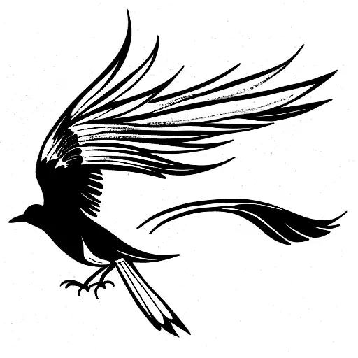 magpie tattoo design idea