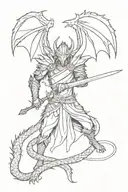 Sword Dragon Slayer tattoo design idea