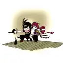 samurai vs dragon tattoo design idea