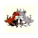 samurai vs dragon tattoo design idea