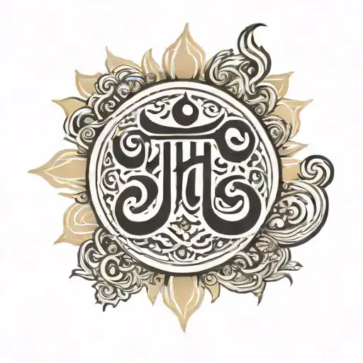 mahamrityunjay mantra written in sanskrit tattoo design idea