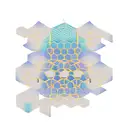 honeycomb pattern with three hexagons, inside one there should be the tour eiffel, i a second one a mountain  tattoo design idea