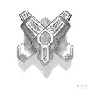 mjölnir thor's hammer tattoo design idea