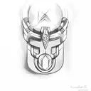 mjölnir thor's hammer tattoo design idea