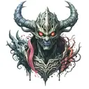 nidus from warframe oni half tattoo design idea