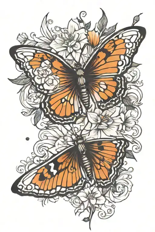mariposa tattoo design idea