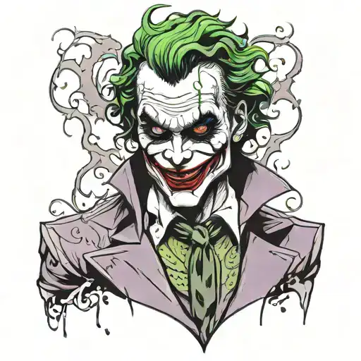 joker batman tattoo design idea