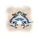 samurai frog tattoo design idea