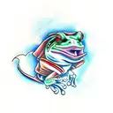 samurai frog tattoo design idea