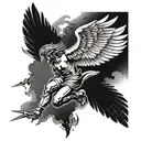 icarus flying tattoo design idea