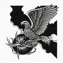 icarus flying tattoo design idea