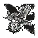 icarus flying tattoo design idea