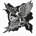 icarus flying tattoo design idea