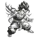 gohan llorando tattoo design idea