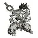 gohan llorando tattoo design idea