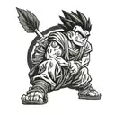 gohan llorando tattoo design idea