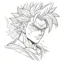 gohan llorando tattoo design idea