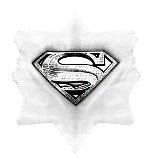 superman logo with color tattoo design idea
