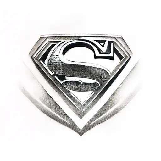 superman logo tattoo design idea
