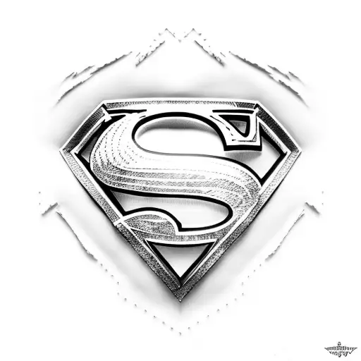 superman logo tattoo design idea