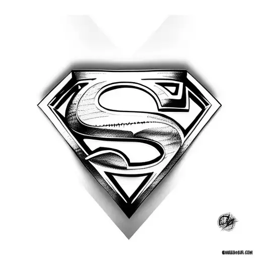 superman logo tattoo design idea