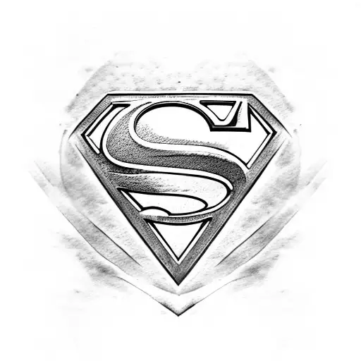 superman logo tattoo design idea